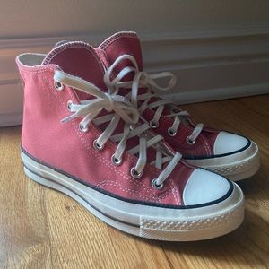 Converse red platform sneakers shoes urban outfitters 90s grunge high top